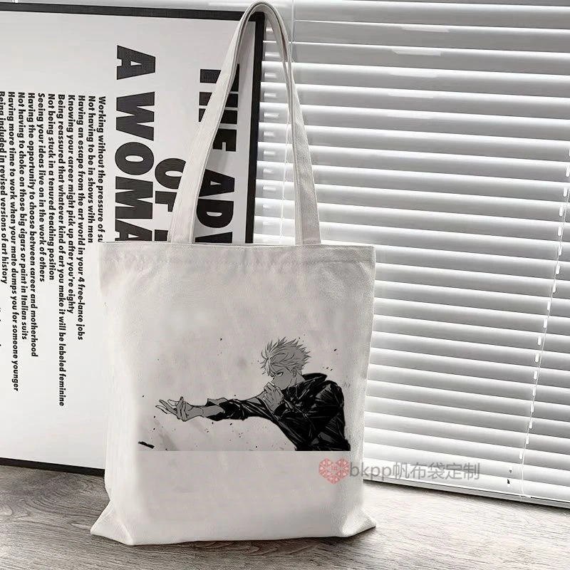 Anime Jujutsu Kaisen Satoru Gojo Cosplay Canvas Bag Large Capacity Customized Student Book Carrying  Ambitus Gift