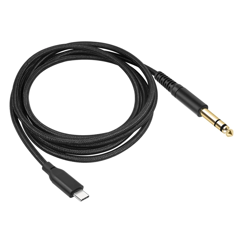 6.6FT USB Type C To 1/4Inch 6.35Mm TRS Male Aux Audio Stereo Cable For Amplifier, Mixer, Home Theater, Speaker