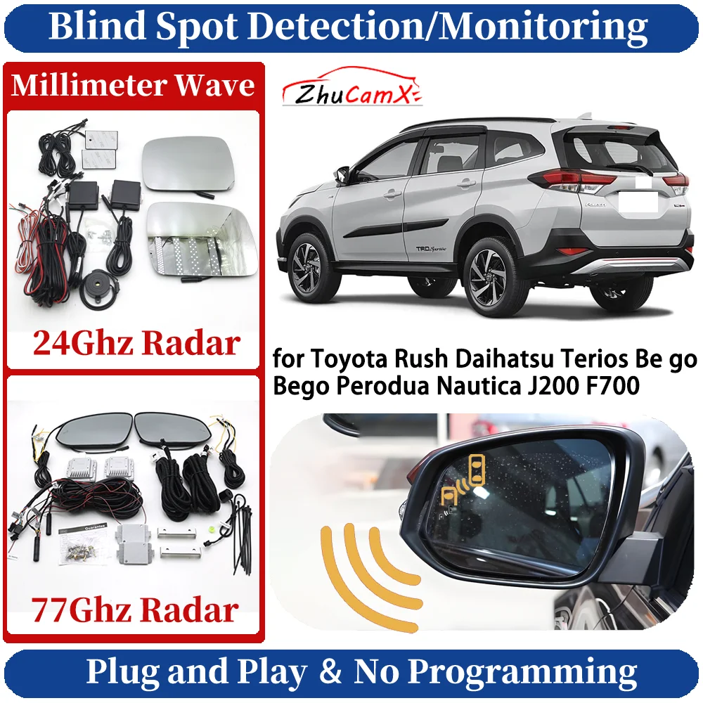 Blind Spot Monitoring/Detection System for Toyota Rush Daihatsu Terios Be go Bego Perodua Nautica J200 F700 Lane Change Assist