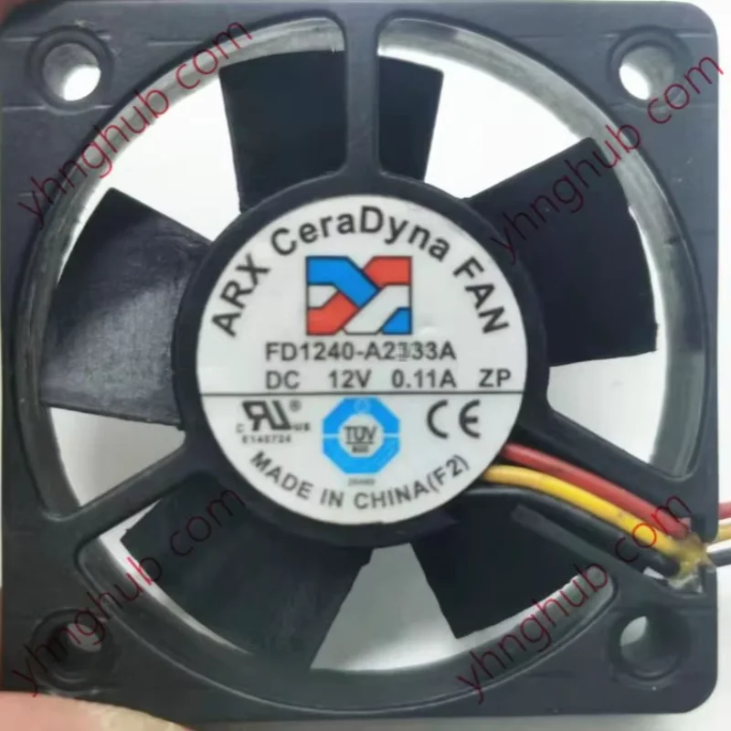 ARX FD1240-A2033A DC 12V 0.11A 40x40x10mm 3-Wire Server Cooling Fan