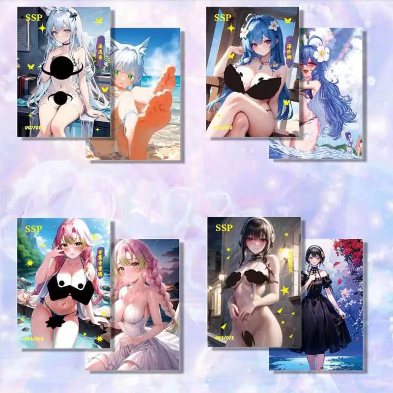 Goddess Story Collection Cards Box Ka Ji Sexy Girl A4 Dazzle Card Texture Card Charming Figure Sexy Acg Character Nsfw Card