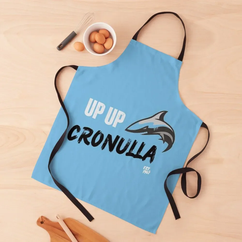 

Up Up Cronulla Sharks Rugby League Apron Useful Things For Kitchen Costume Waiter christmas decoration Women's Apron