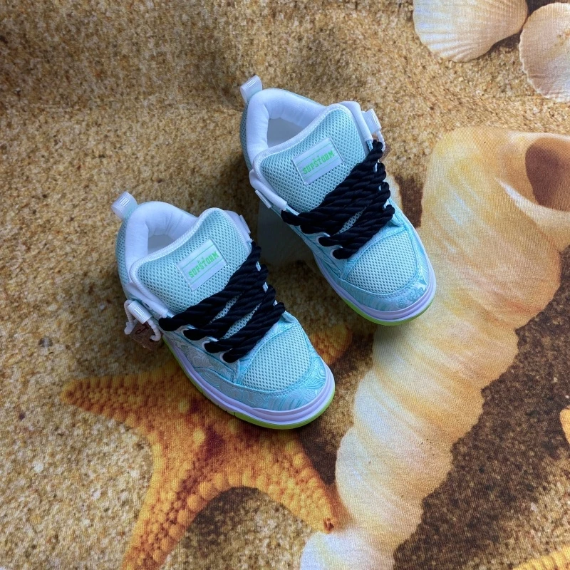 

Мужские кеды 2026 Fresh Breeze Bread Shoes с черными шнурками из пеньковой веревки, большие размеры 36-48, модные уличные кеды для студентов