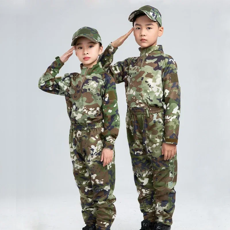 Uniforme militar táctico del ejército para niños, conjuntos de ropa de caza, trajes de camuflaje Airsoft, senderismo, entrenamiento al aire libre, padres e hijos