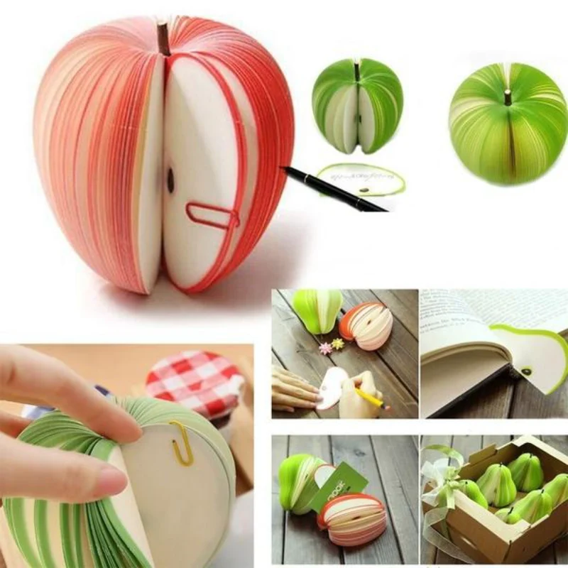 New Creative Pads Office Stationery Fruit Vegetable Memo Bookmarks Stickers Sticky Notes