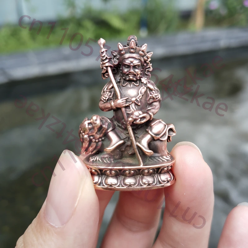 

Tibetan Tantric Purple Copper One Inch Treasure Heavenly King Buddha Statue