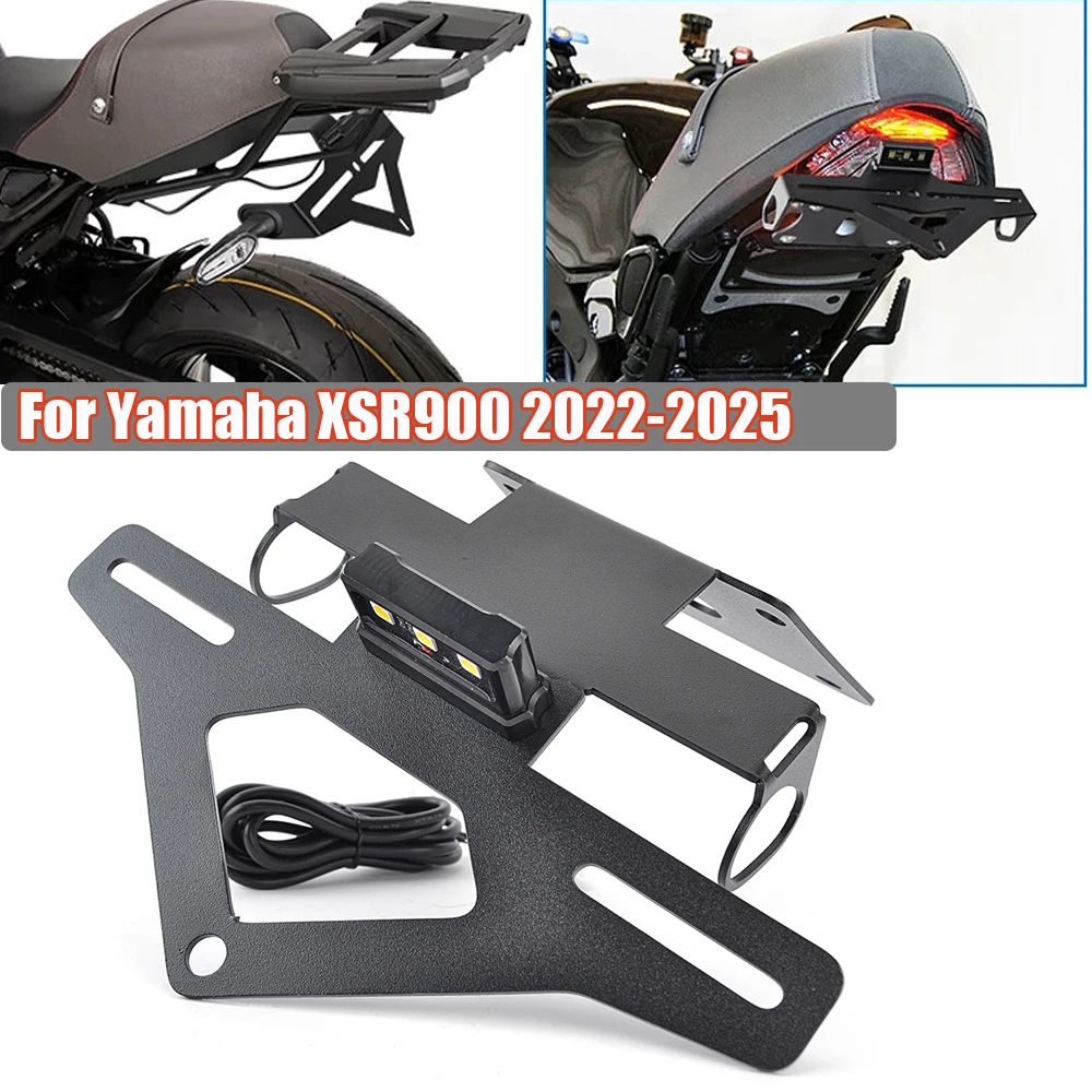 

Держатель номерного знака XSR900, светодиодный светильник для YAMAHA XSR 900 2022-2025, задний хвост мотоцикла, аккуратное крыло, аксессуары для устранения