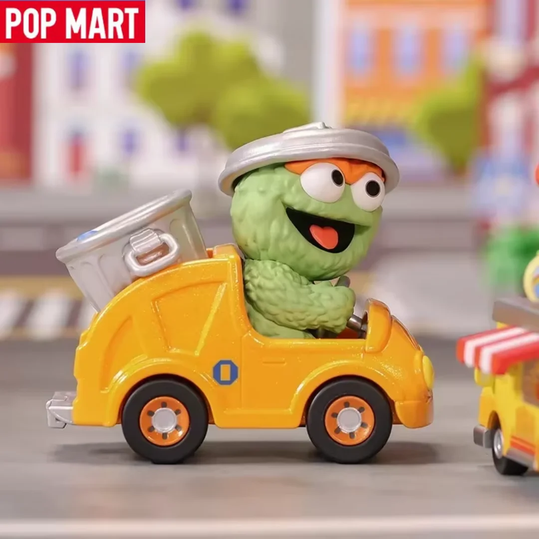 

POP MART Улица Сезам, серия автомобилей, слепая коробка, сумка для догадок, загадочная коробка, игрушки, кукла, милая аниме-фигурка, настольные украшения, подарок для девочки