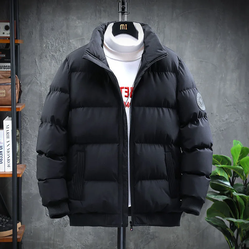 2024 Autumn and Winter New Fashion Trend Large Size Warm Coat Men\'s Casual Loose High-Quality Thick Cotton-Padded Jacket M-5XL