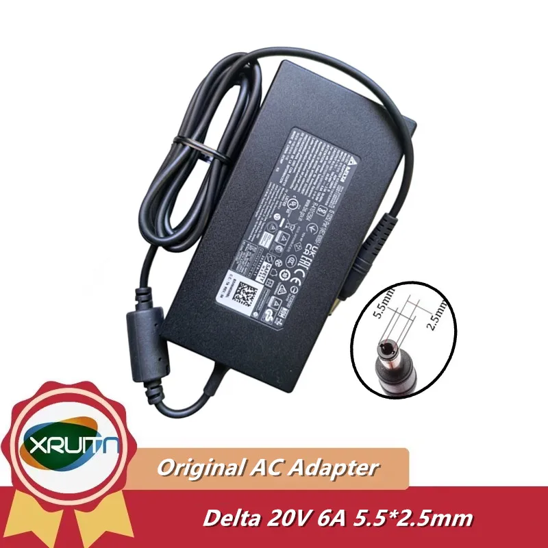 Genuine DELTA ADP-120VH D AC DC Adapter 20V 6A 120W 5.5x2.5mm For Intel NUC for Asus Mini PC PN64 PN53 Laptop Charger Supply New