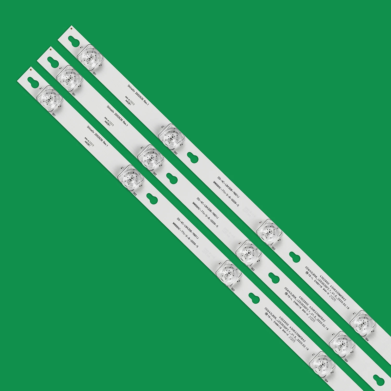 LED Backlight Strip for Thomson 43D290 43HR330M08A2 V5 43UC6306 43UC6406 TCL 43S303 43DP608 D43A810 TOT_43D2900_3X8 OEM43LB06