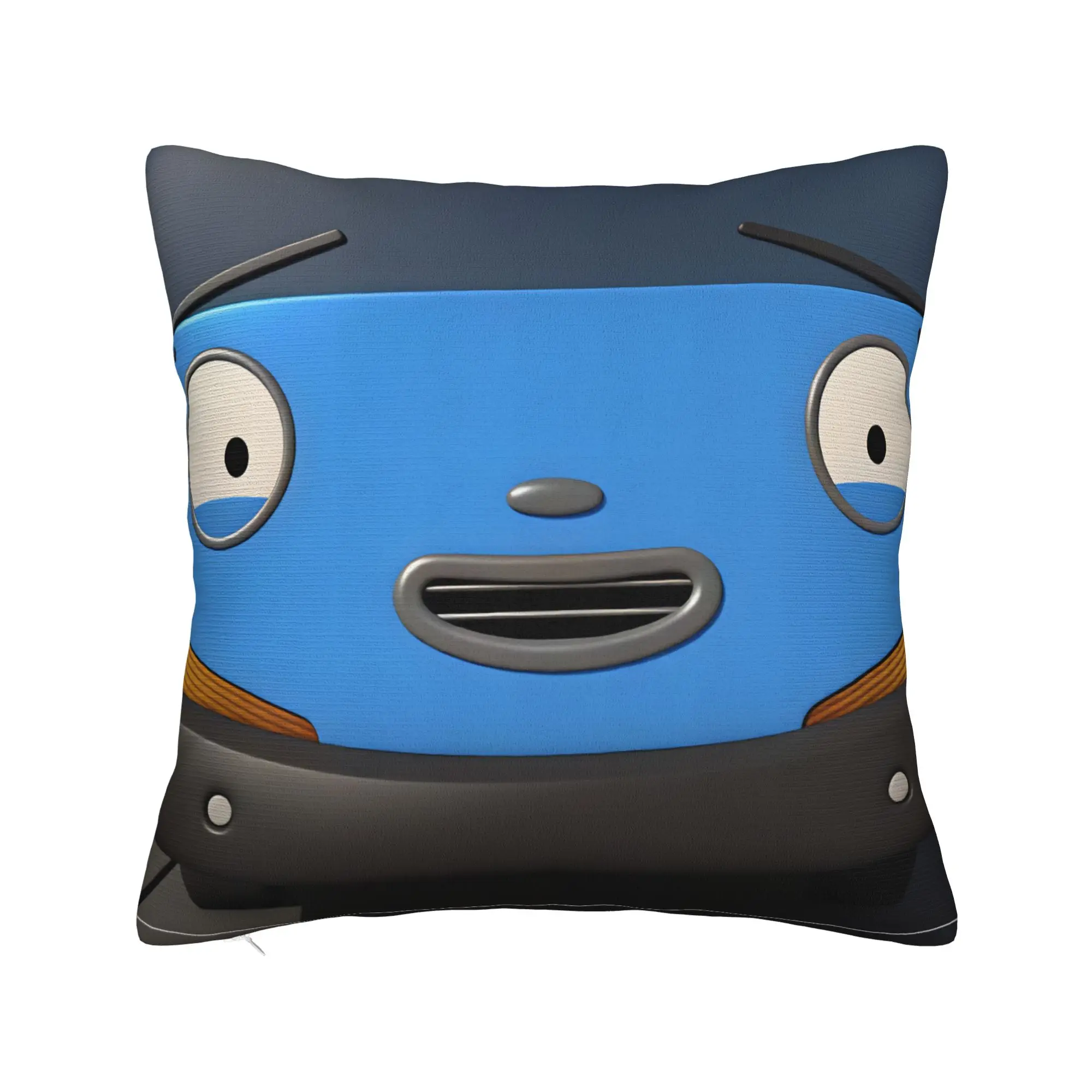 T-Tayo the L-Little Bus  Pillow Case  Design Pillow Cover For Living Room Chair Novelty Cushion Cover