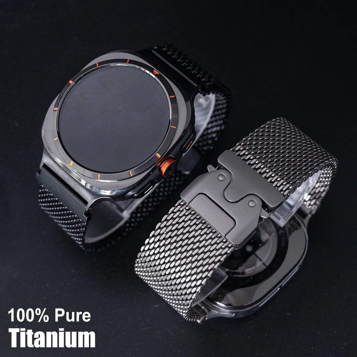Reines Titan Milanese Offizielles Armband für Samsung Galaxy Watch Ultra/Ultra2 47mm Titanband für Galaxy Watch 7 Ultra Armband – Detail 10