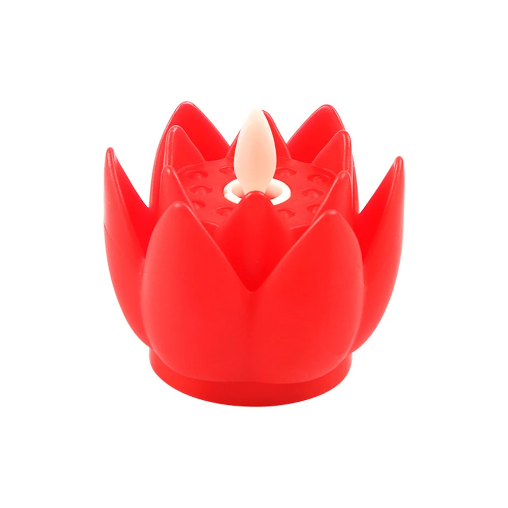 Lotus Lamp In Front Of The TempleLED Night Light Colorful Lotus Light Pay Tribute To The Electronic Candle Lamp LED Decor Light