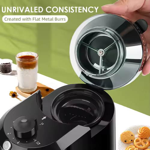 Wancle Electric Burr Coffee Grinder Adjustable Burr Mill Conical Coffee Bean Grinding with 28 Precise Grind Setting 220V/120V - Image 3