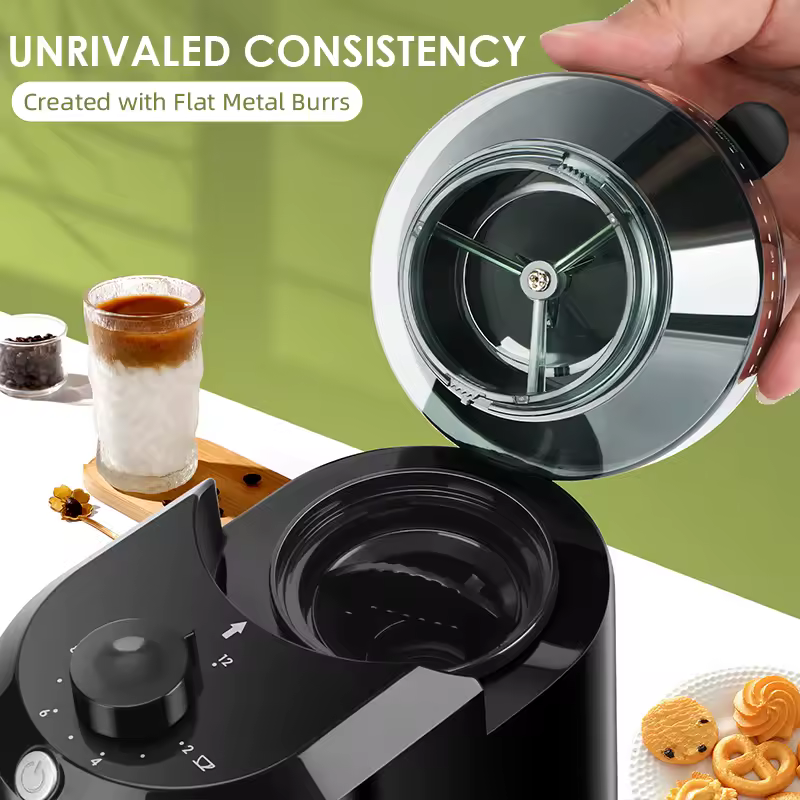 Wancle Electric Burr Coffee Grinder Adjustable Burr Mill Conical Coffee Bean Grinding with 28 Precise Grind Setting 220V/120V - Image 3