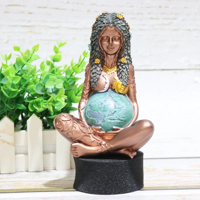 New Mother Earth Three-dimensional Statue Resin Decoration Millyear Gaia Figurine Of Goddess Of Art Mother Earth Garden Decor