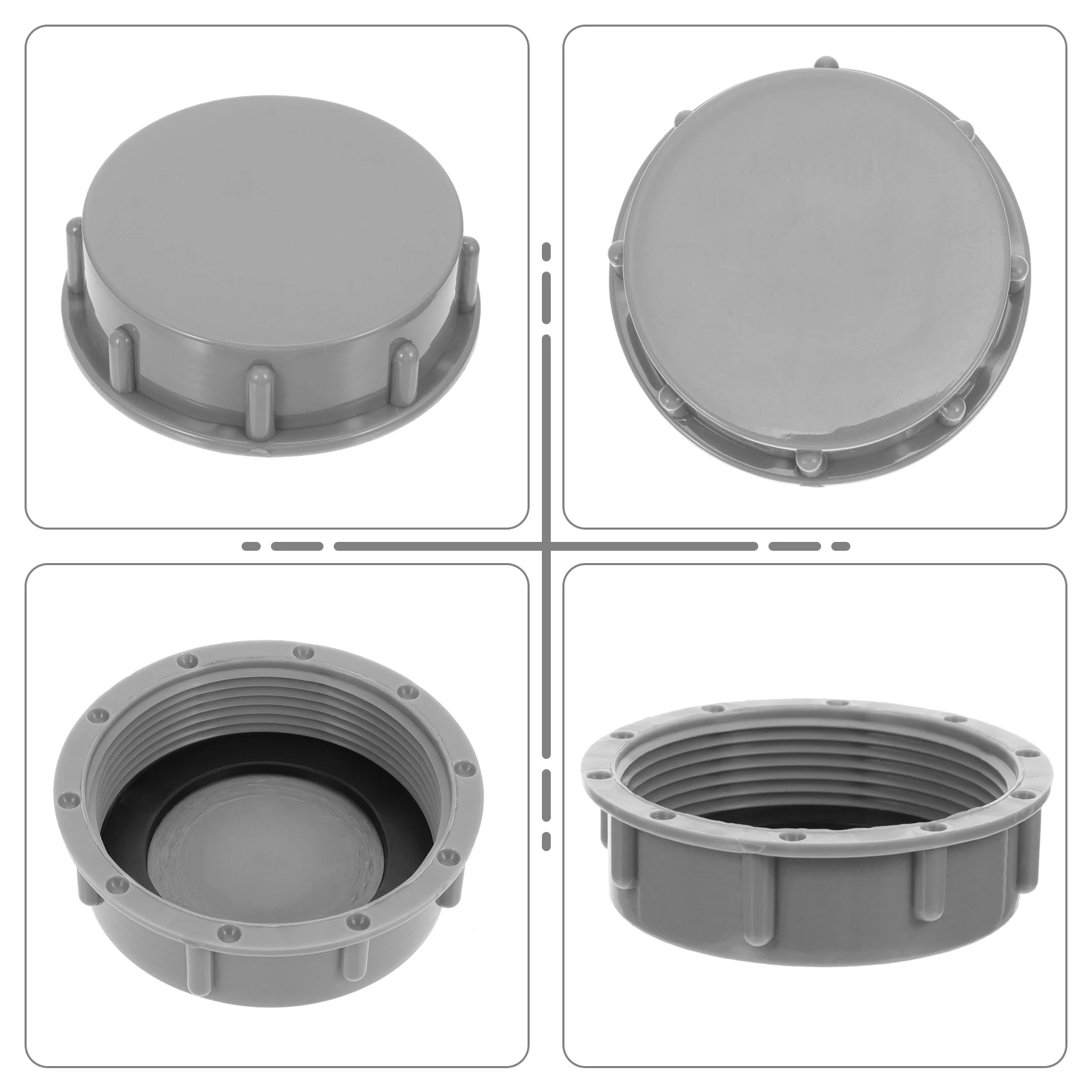 

6pcs Drainage Protective Covers 45mm 56mm Pipe Caps Household Sink Waste Processor Blanking Caps Durable PP Kitchen Essential
