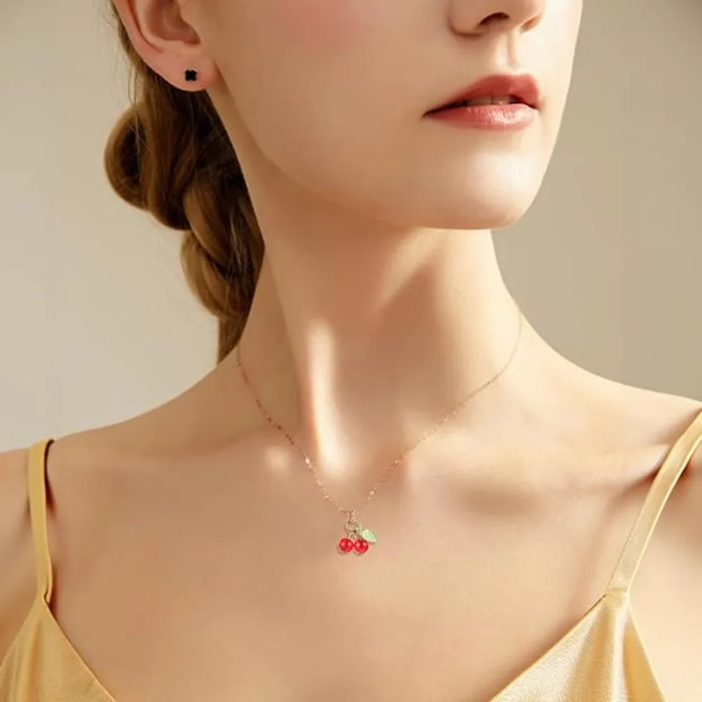 10/30/50 قطعة الأحمر الكرز سحر قلادة ثلاثية الأبعاد الكرز الزجاج Charms المعلقات ل القرط مجوهرات حقيبة الهاتف مفتاح سلسلة Diy بها بنفسك اكسسوارات