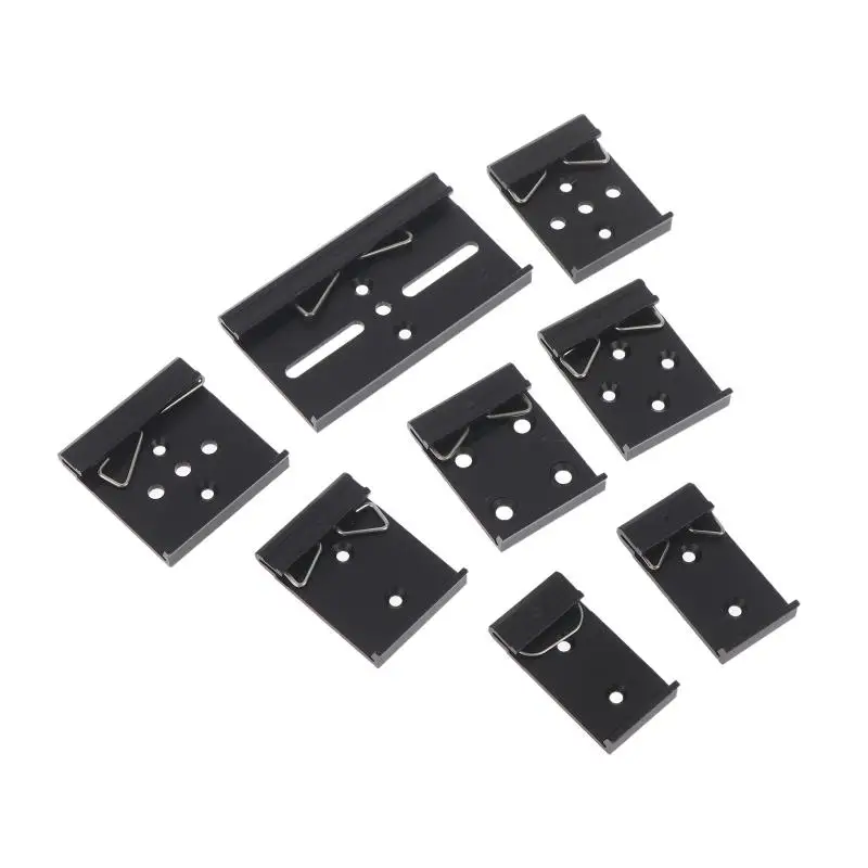 25MM 35MM 45MM Metal DIN Rail Fixed Clamp Clip Relay Mounting Buckle Simple Fixing Rack With Mounting Holes
