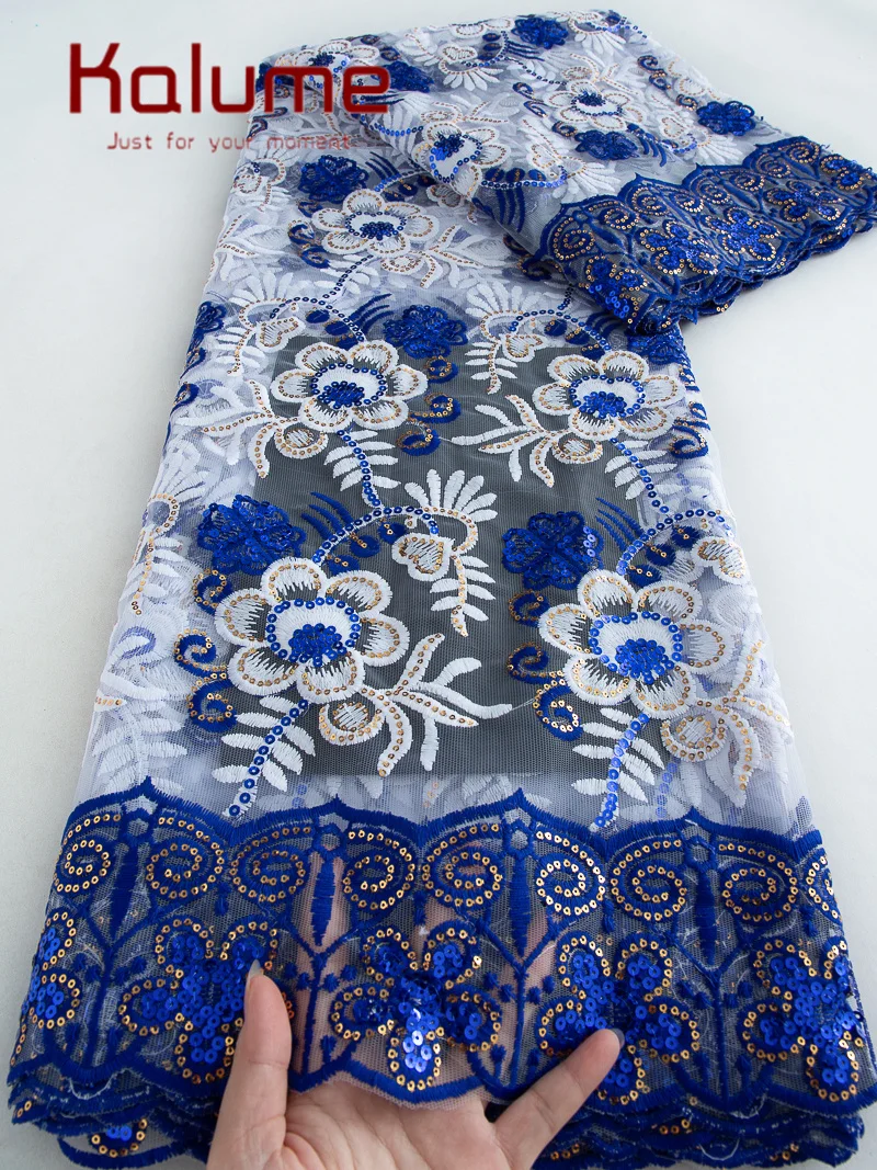 

Nigerian Sequins Lace Fabric 2026 High Quality African Lace French Tulle Sequin Embroidery Lace Fabrics For Party Wedding dres