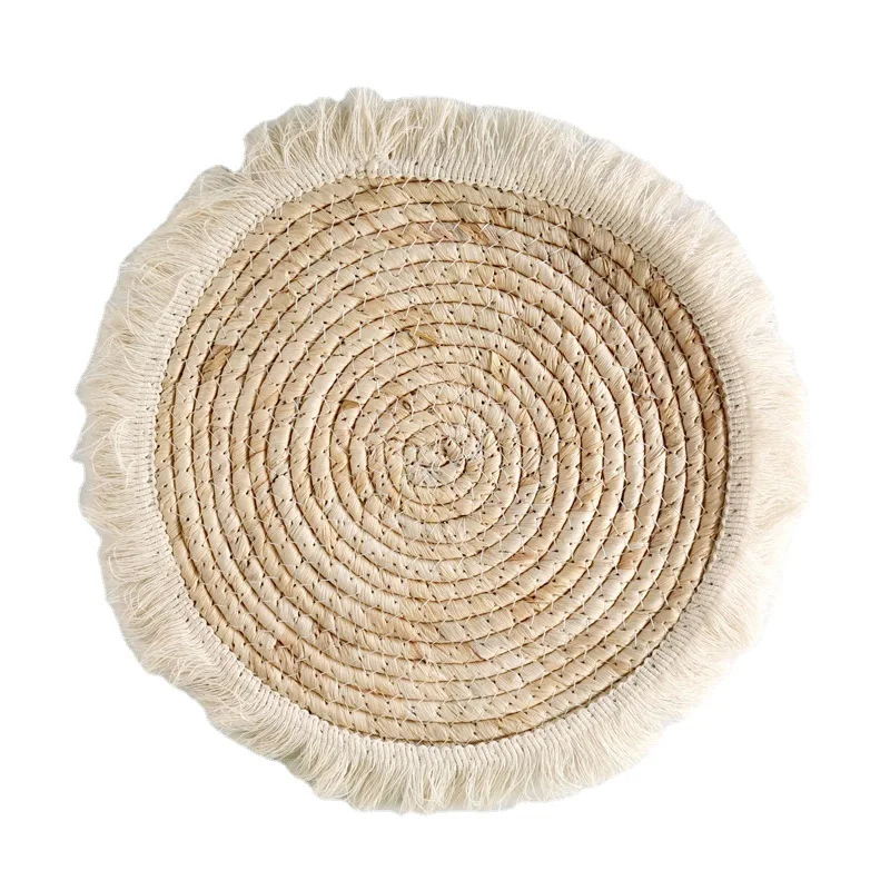 Round Placemats Set of 4, Boho Table Mats, Woven, Washable, Heat Resistant, Kitchen, Dining, Home, Farmhouse Decor