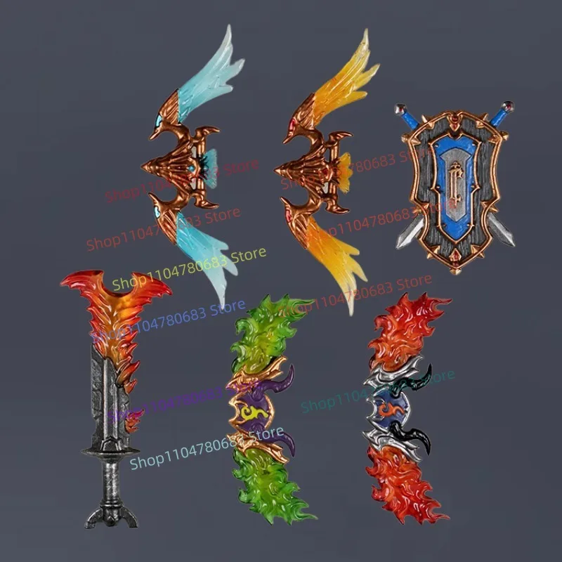 Moc blocos de construção mini figura chama arco escudo montagem modelo dos desenhos animados anime acessórios brinquedo presente do feriado entusiasta