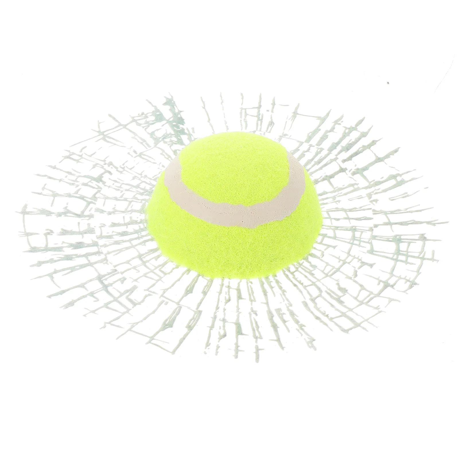 

Tennis Ball Car Stickers 3D Funny Broken Glass Decal Auto Rear Windshield Creative Design Easy Installation Car Decorations