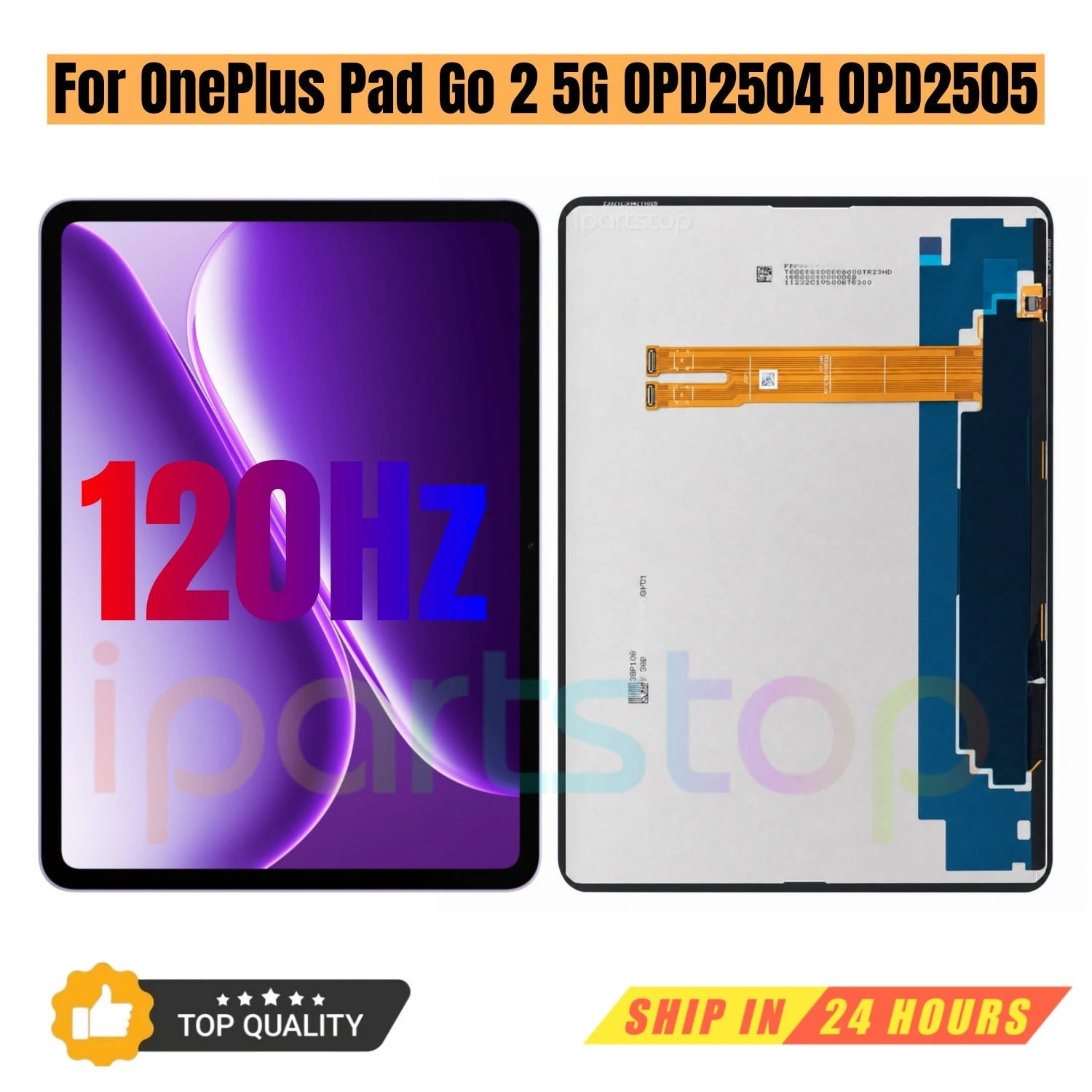 iParts Replacement New Display for OnePlus Pad Go 2 5G OPD2504 OPD2505 12.1 inch 120Hz LCD Touch Screen Digitizer Assembly OEM