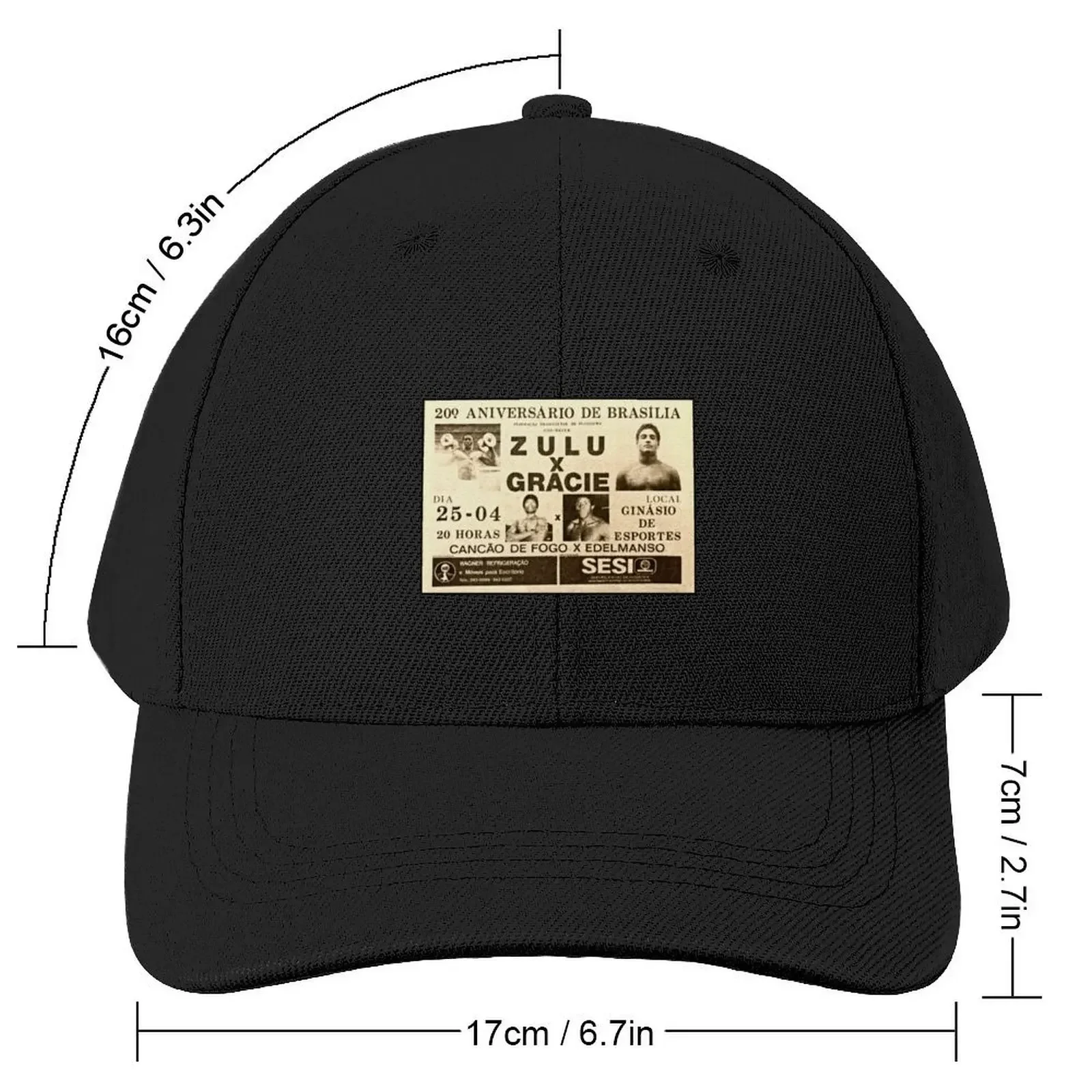 ZULU X GRACIE 1980 classic fight Baseball Cap Trucker Cap Hat men Luxury Hat winter hats for men Golf Wear Men Women's