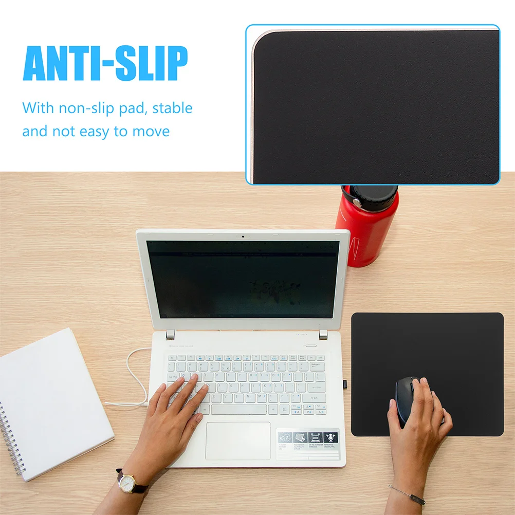 

Hard Double Sided Mouse Pad Office Laptop Ergonomic Aluminum Alloy Mat for Desk