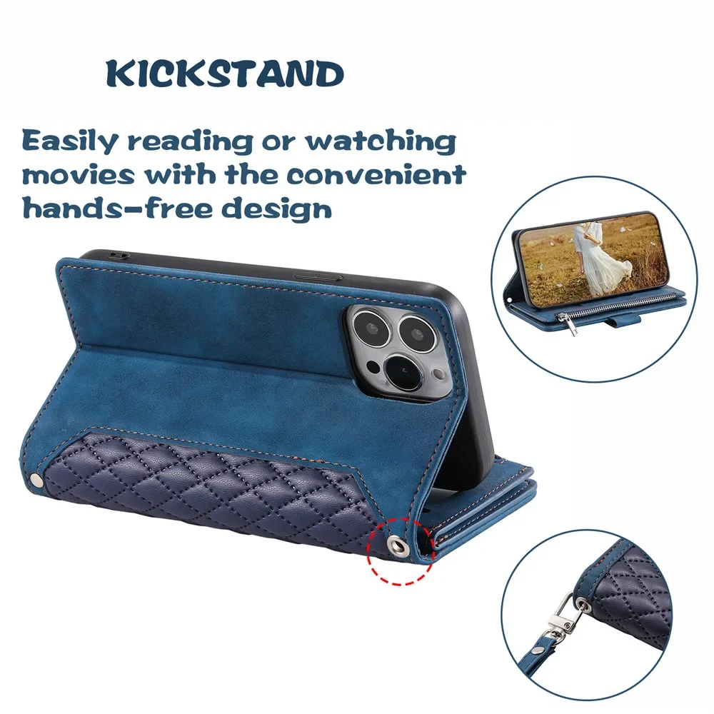 Multi Card Slot Case For Sony Xperia 10 5 1 V 2023 Zipper Wallet Leather Book Funda For Xperia 5 IV 10IV 1 IV 10 III 1 II Cover