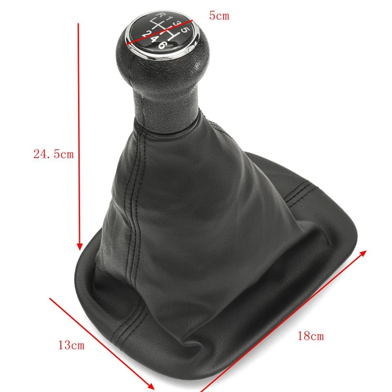 6 Speed Car Gear Shift Knob Lever Shifter Stick Gaiter Boot Cover For VW Passat B5 B5.5 B6 1996-2005