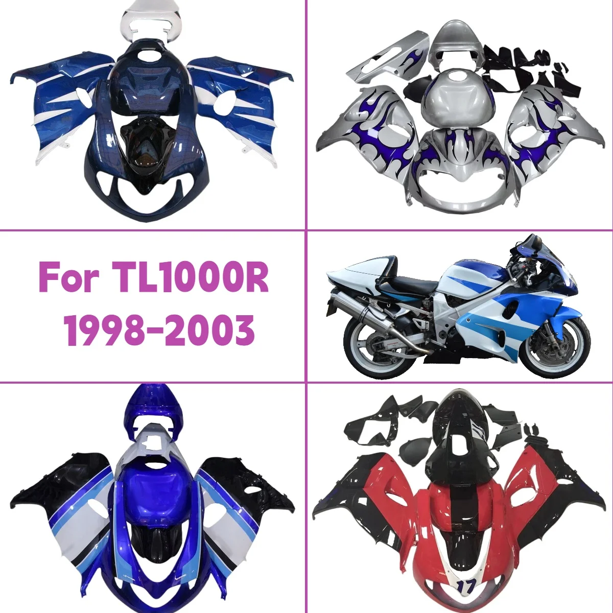 ABS Fairings 1998-2003 TL1000R Hot Style Motorcycle Fairing Kit Unique Design for 98-03 Yamaha TL 1000R
