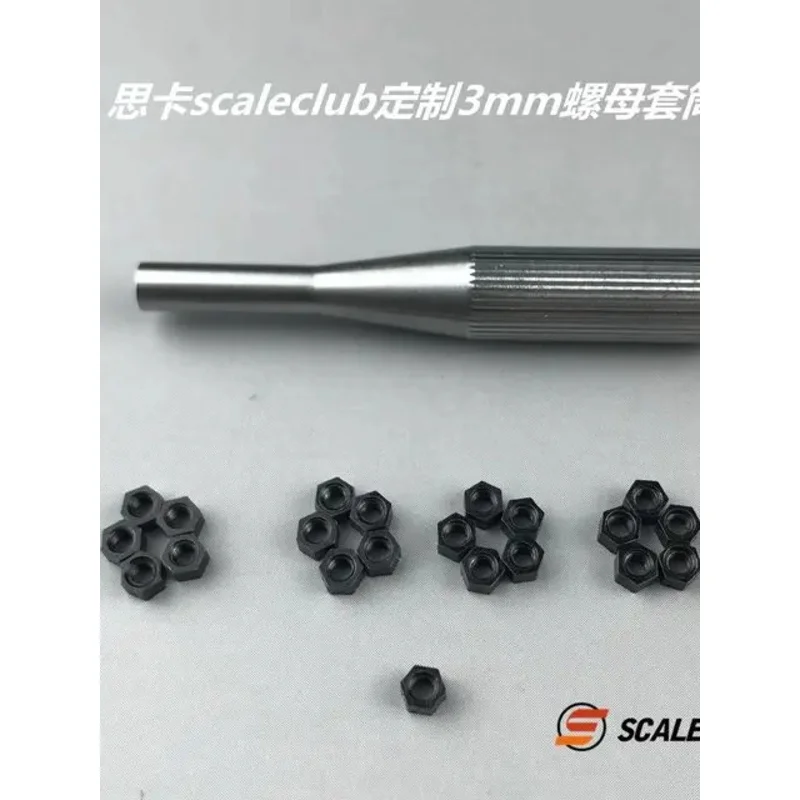 Scaleclub Model  Custom 3mm Nut Sleeve 1：14 Drag Head Mud Ratio For Tamiya  Lesu For Scania Man Actros Volvo Car Parts Rc Truck