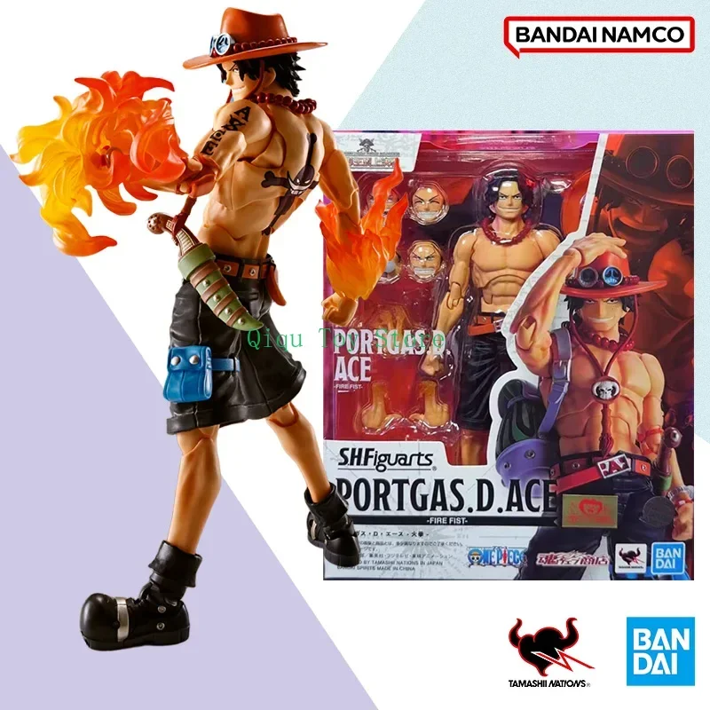 Bandai SHF S.H.Figuarts PORTGAS.D.ACE FIRE FIST Figurka Gotowy Model Anime Figurka Akcji Zabawka Prezent dla dzieci ZESTAW ŻOŁNIERZ
