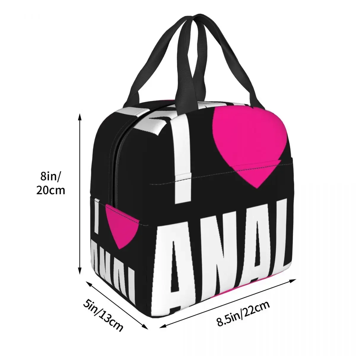 I Love ANAL Lunch Bag Unisex Portable Cooler Insulated Lunch Box Food Bento Box - view 4
