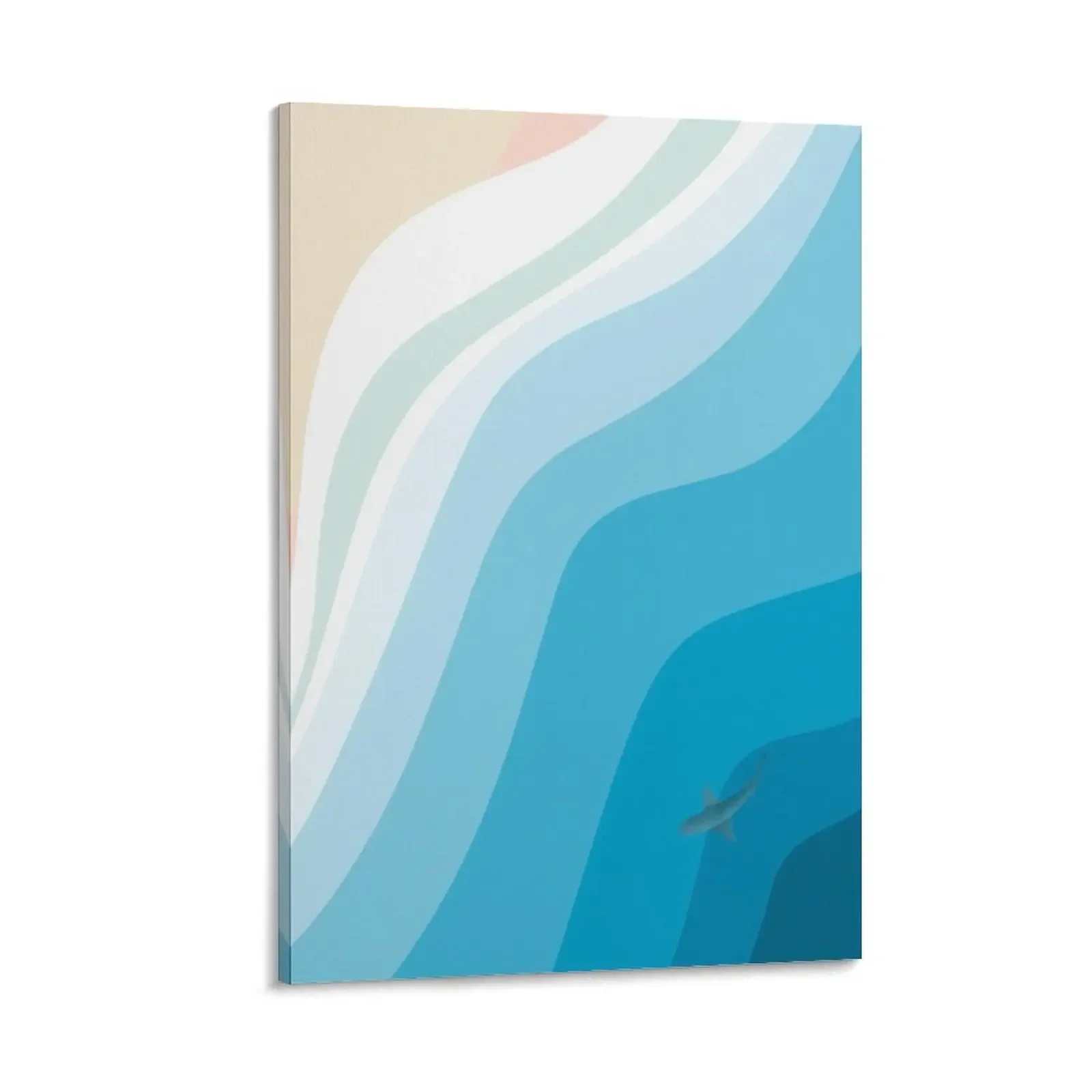 

Aerial Shark Beach Canvas Painting decoration for the room poster mural decor