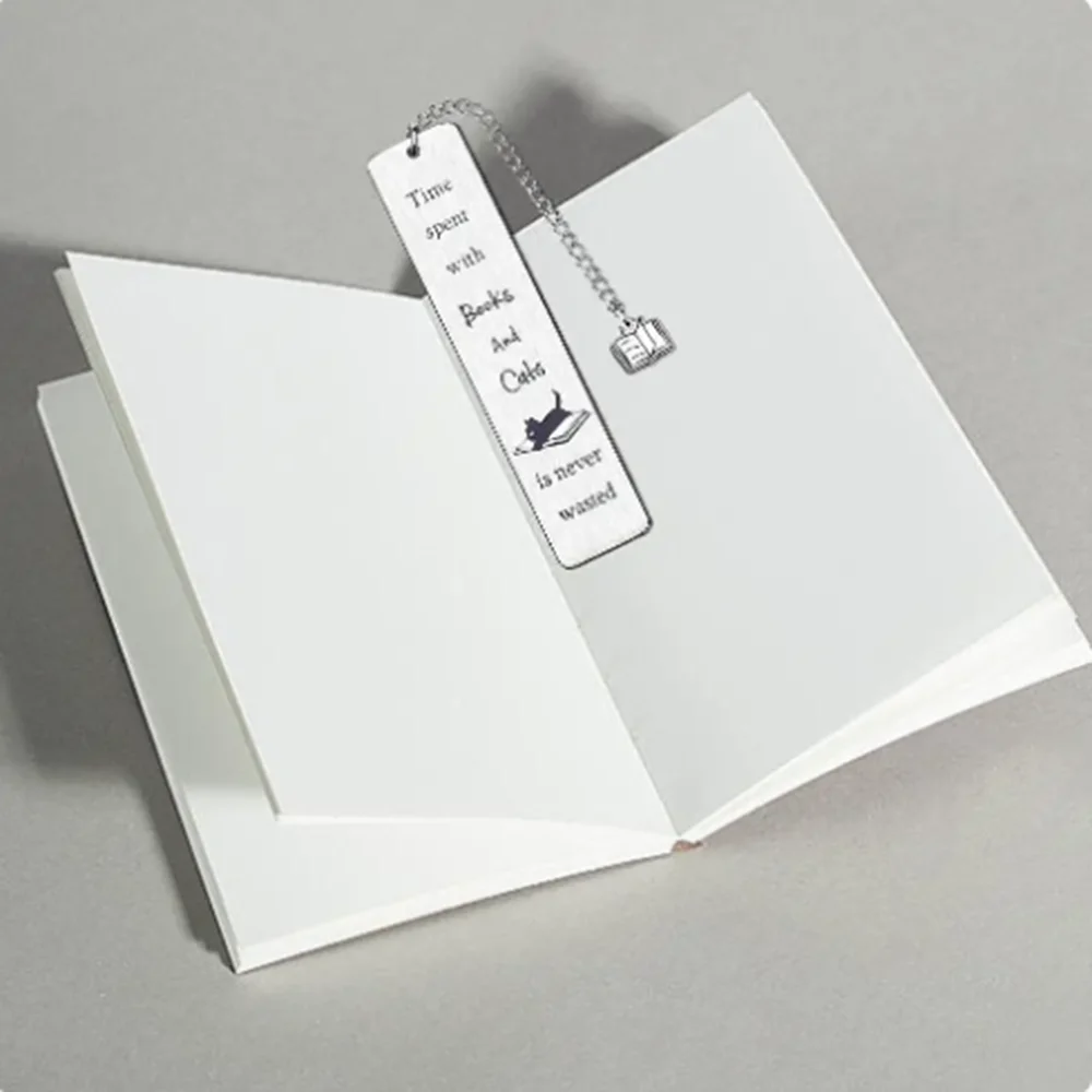 Cartoon Cat Metal Bookmark With Tassel Pendant Book Lettering Metal Book Marker For Page Books Readers Bookmark Gift