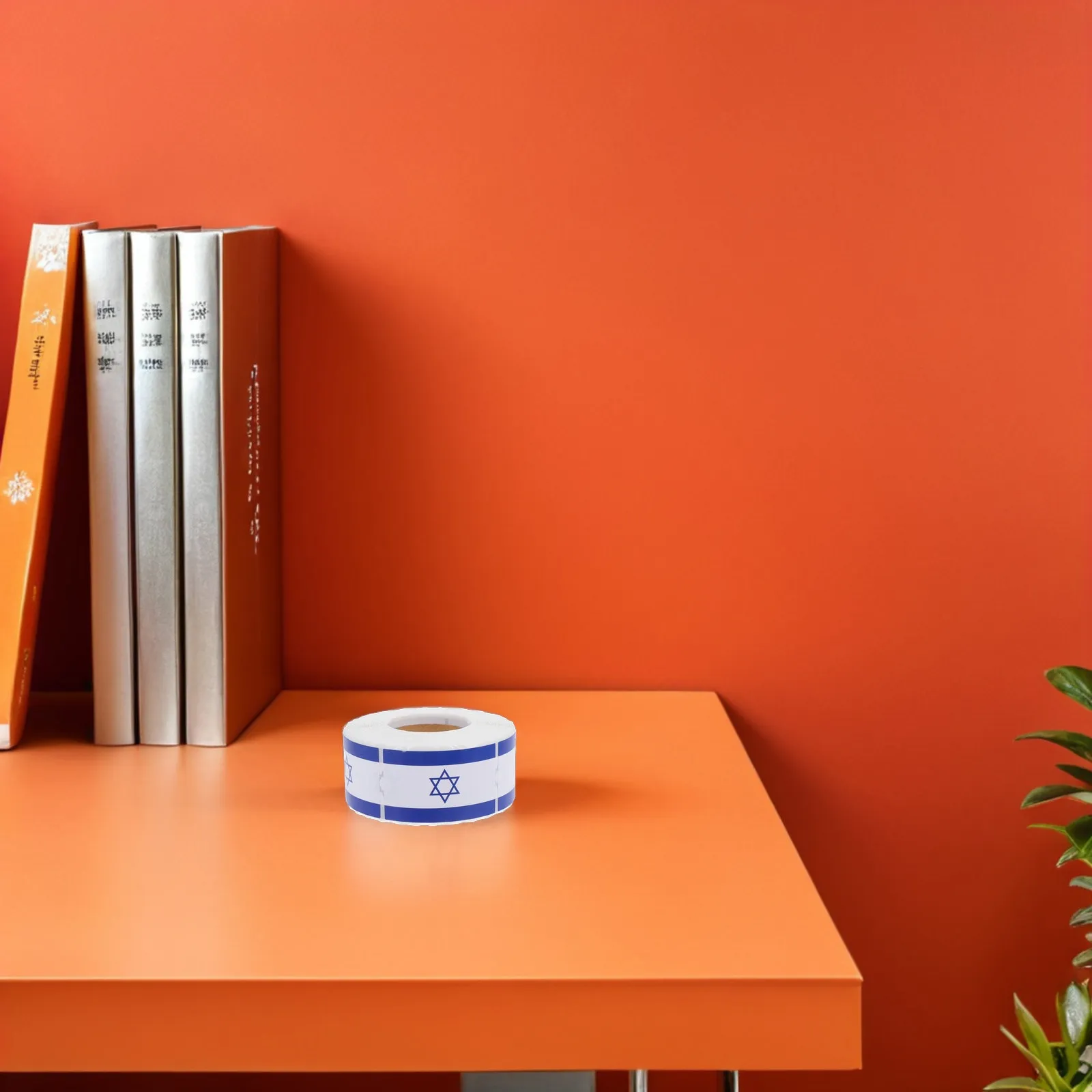 

2 рулона наклеек с израильским флагом 50x30 мм, прочные, с сильной адгезией, не оставляющие следов при удалении, для ведения дневников, скрапбукинга, маркировки упаковки, офиса