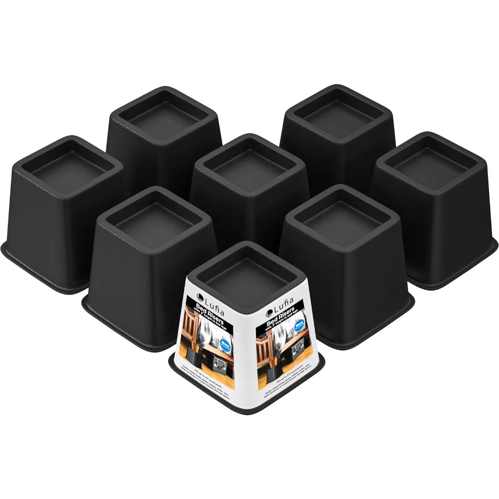 

Bed Furniture Risers Heavy Duty, Elevation in Heights 3 Inch, Adjustable Furniture Risers for Sofa, Table, Couch, Chair or