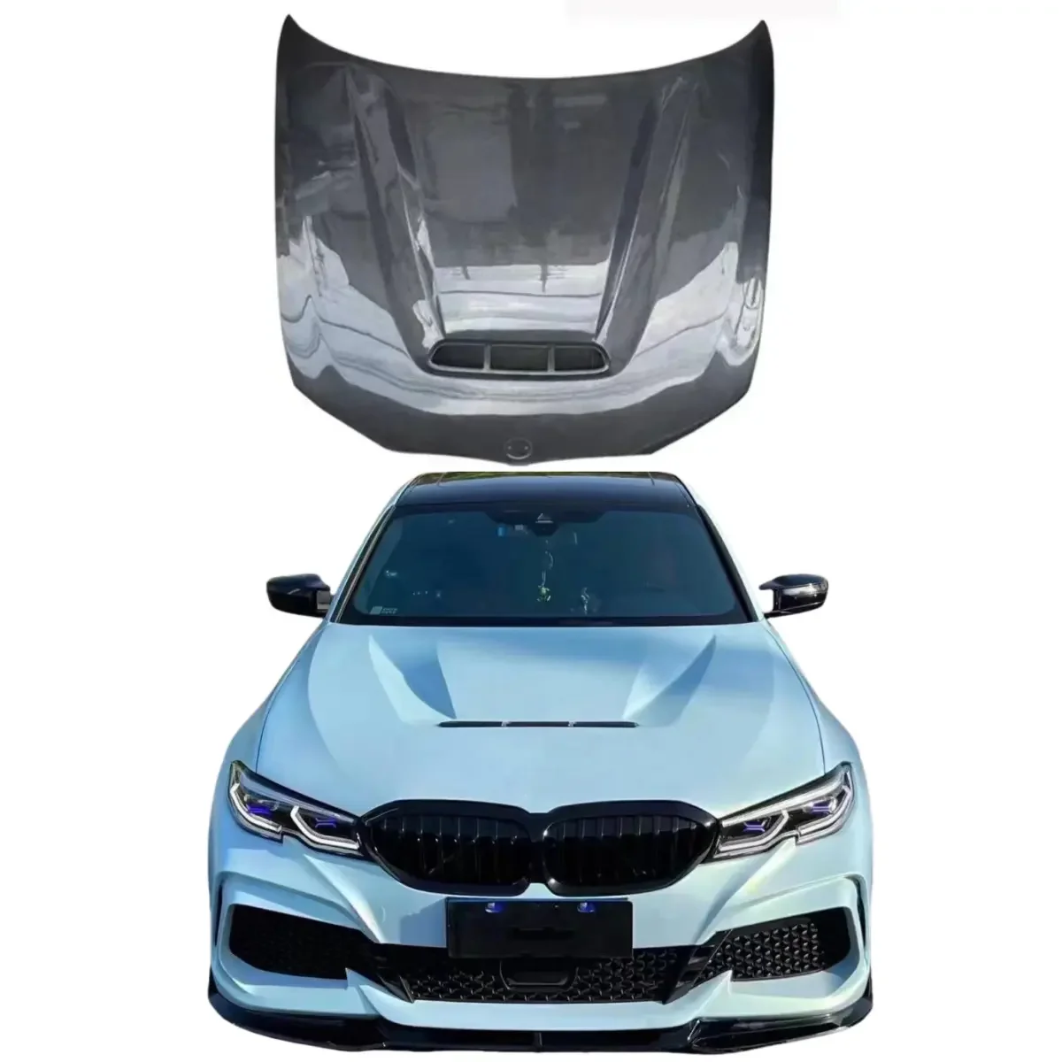 

CS Style Car Engine Hood Carbon Fiber Bonnet for Bmw 3 Series G20 2019+ Auto Part