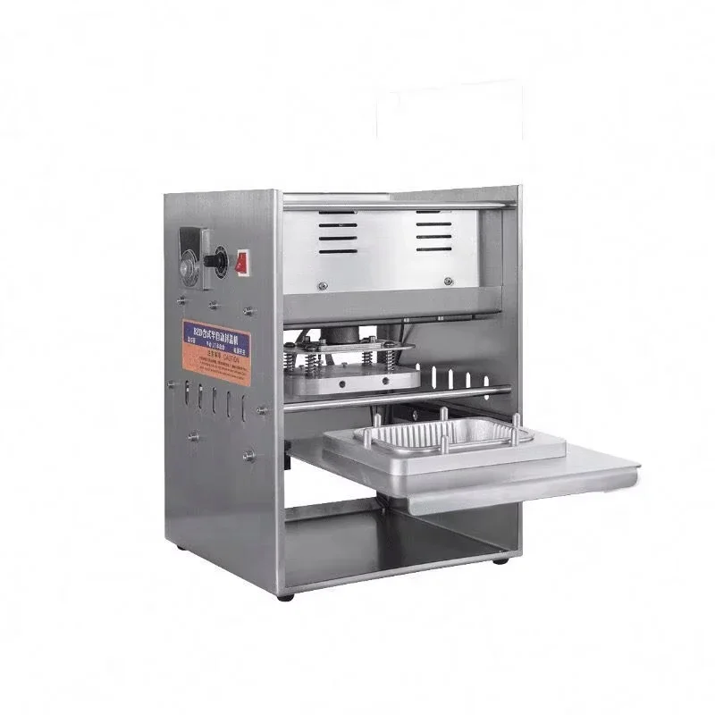 

TEBAK Customized Packaging Design Electric Round Aluminum Foil Container Lid Box Trays Sealer Heat Sealing Machine for Sale