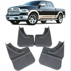 4 Pcs/Set Molded Car Mud Flaps For 2009-2018 Dodge Ram 1500 2500 3500 With Fender Flares Mudguards Splash Guards Accessories