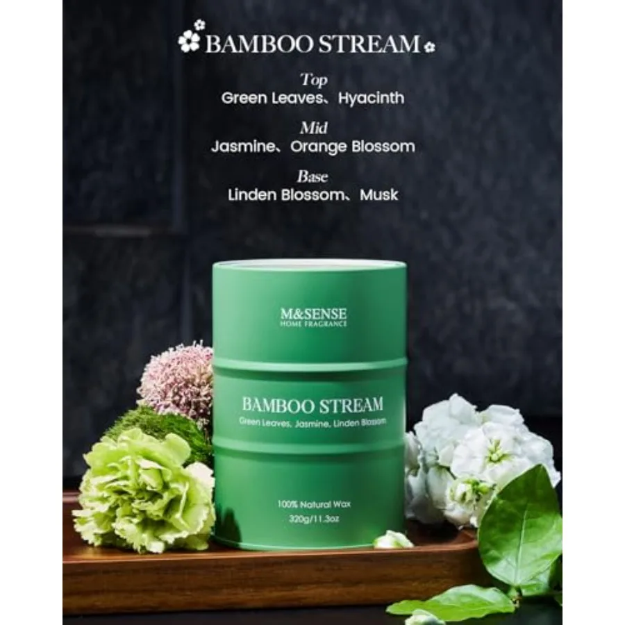 شموع معطرة من الخيزران شمعة عطرية طبيعية غير سامة لتخفيف التوتر والتأمل والاسترخاء مثالية للجو المنزلي En