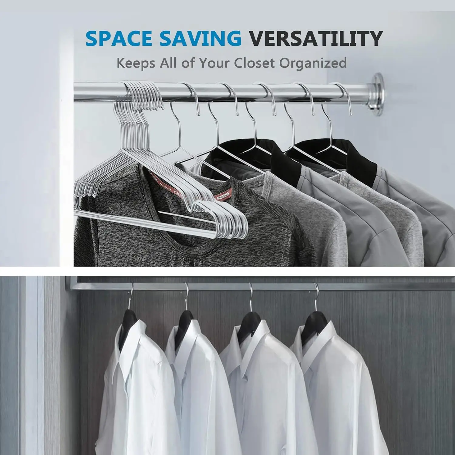 Wieszaki druciane - 45 cm wytrzymałe wieszaki ze stali nierdzewnej (50 sztuk)