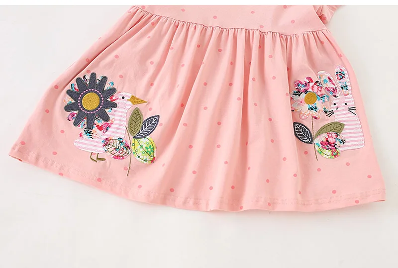 Brand Quality 100% Cotton Baby Girl Clothes Cartoon 2024 Summer Casual Children Clothing Kids A-LINE One-piece Dresses for Girls