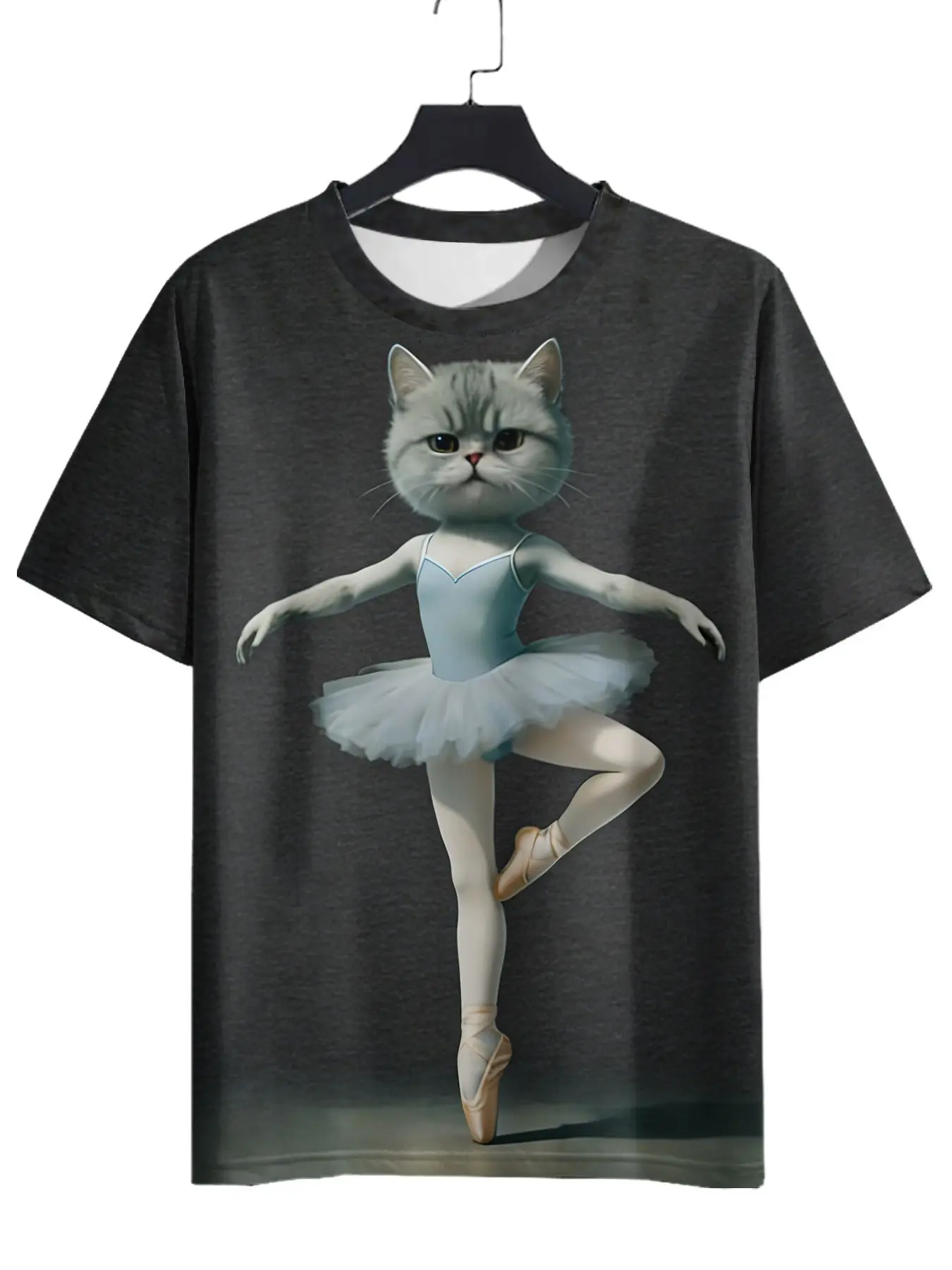 Summer New Cute Cat T-Shirts Kitten Animal 3D Print Men Women Casual Short Sleeve T Shirt Harajuku Y2K Tops Tees Men's Clothing