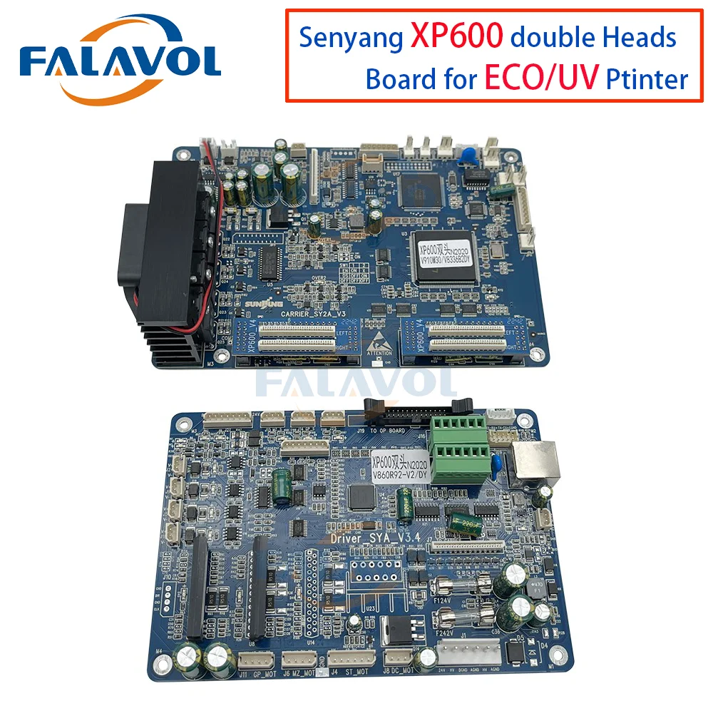 FALAVOL Senyang board for Epson xp600 double head carriage board main board for ECO solvent/UV printer head board V6/V12