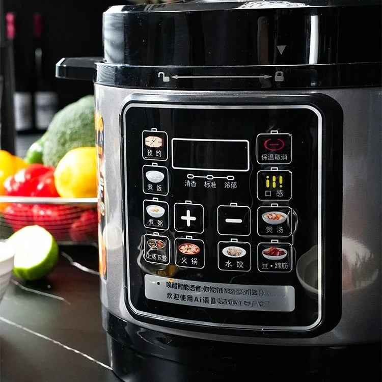 Electric pressure cooker household large-capacity intelligent voice high-pressure rice cooker steaming up and down cooking
